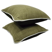 Olive green pillow covers (16×16, Set of 2) | ZIPCushions
