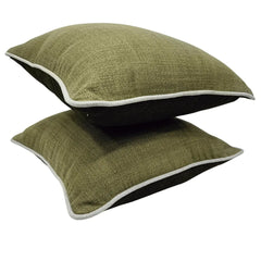 Olive green pillow covers (16×16, Set of 2) - Hover Image