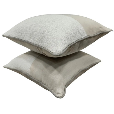 Soft Gray Two-Tone Pillow Covers (Set of 2, 16×16) - Alternate image