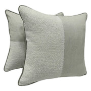 Soft Gray Two-Tone Pillow Covers (Set of 2, 16×16) | ZIPCushions