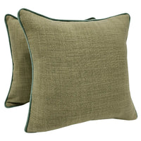 Muted Olive Green Pillow Covers (Set of 2, 16×16) |  ZIPCushions