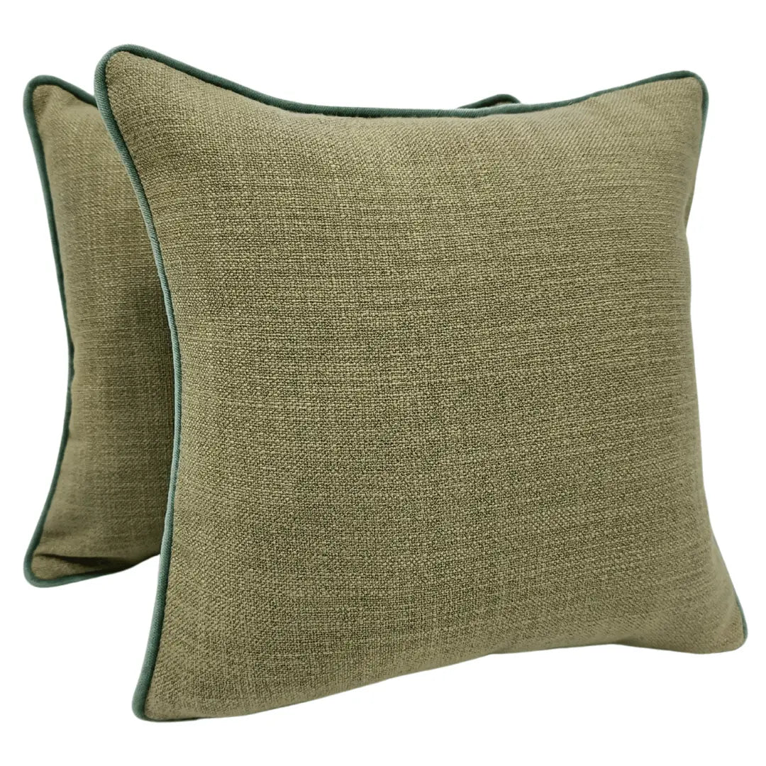 Muted Olive Green Pillow Covers (Set of 2, 16×16) | ZIPCushions