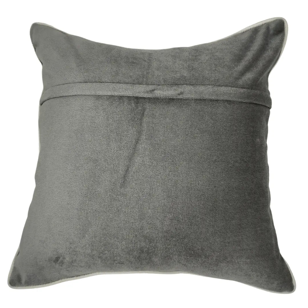 Beige & Charcoal Pillow Covers (Set of 2, 16×16) |  ZIPCushions