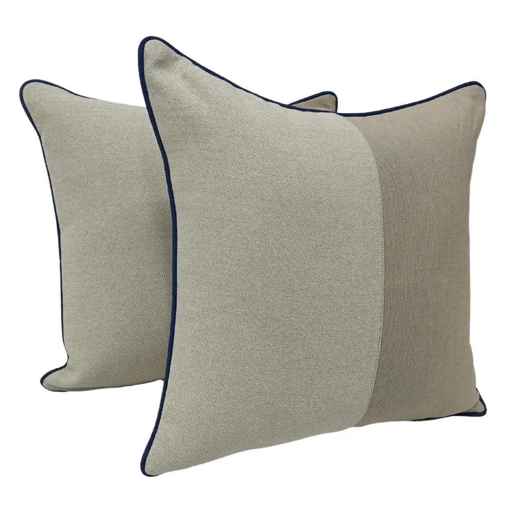 Elegant Two-Tone Pillow Covers (18x18, Set of 2) | ZIPCushions