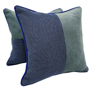Blue & Grey Textured Pillow Covers (Set of 2, 16×16) | ZIPCushions