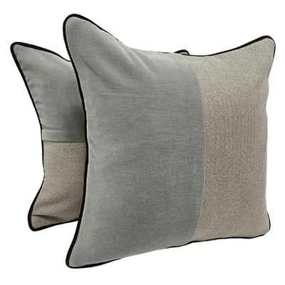 Gray & Taupe Textured Pillow Covers (Set of 2, 16×16)