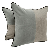 Gray & Taupe Textured Pillow Covers (Set of 2, 16×16)