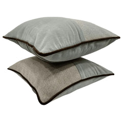 Gray & Taupe Textured Pillow Covers (Set of 2, 16×16) - Hover Image
