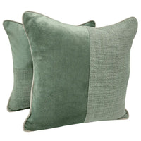 Soft Green-Toned Pillow Covers (Set of 2, 16×16)