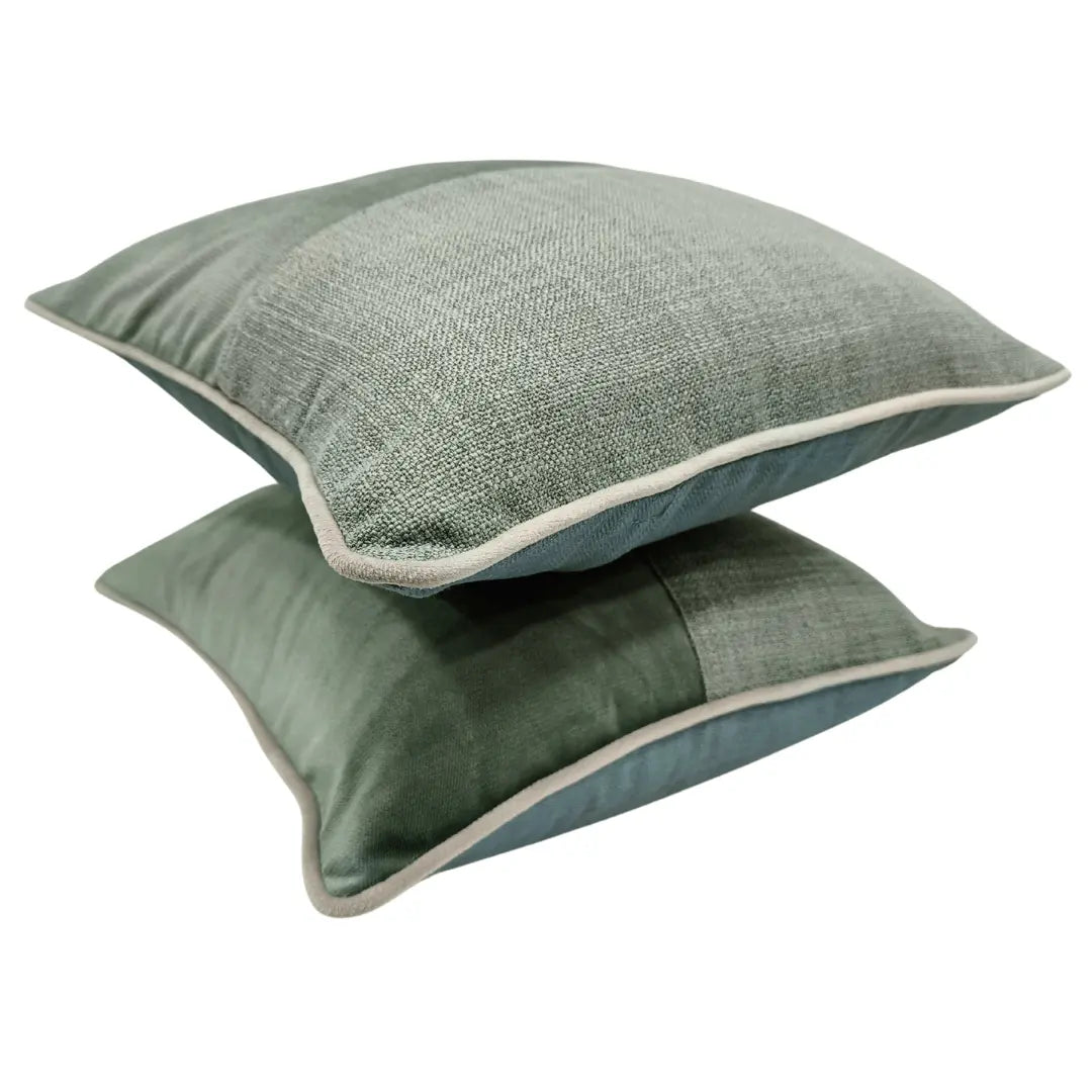 Soft Green-Toned Pillow Covers (Set of 2, 16×16) |  ZIPCushions