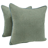 Sage & Sky Blue Pillow Covers (Set of 2, 16×16) |  ZIPCushions