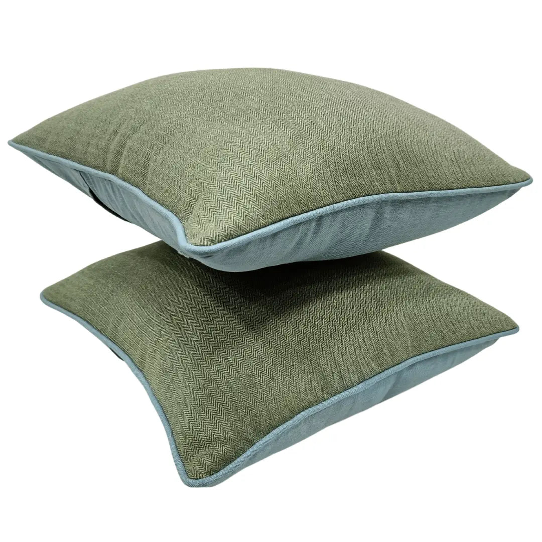 Sage & Sky Blue Pillow Covers (Set of 2, 16×16) |  ZIPCushions