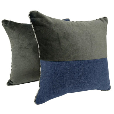 Modern Split Design Accent Pillow Covers (16x16, Set of 2)