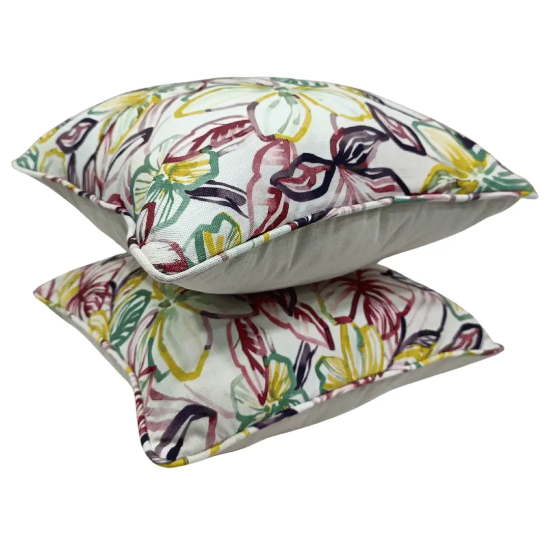 Floral Paradise Pillow Covers (Set of 2, 16×16) |  ZIPCushions
