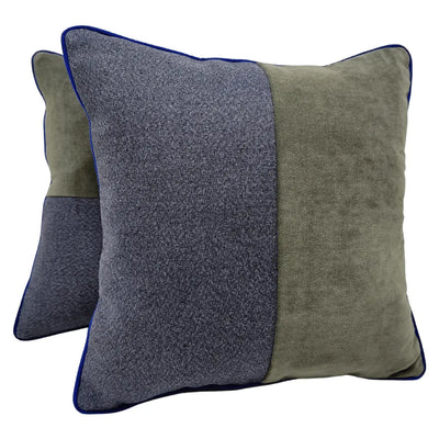 Blue and Green Pillow Covers (Set of 2, 16×16)