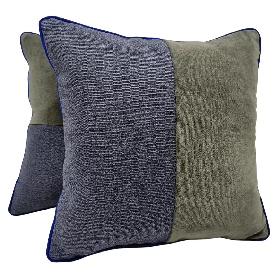 Blue and Green Pillow Covers (Set of 2, 16×16) | ZIPCushions