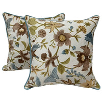 Floral Print Pillow Covers (Set of 2, 16×16)