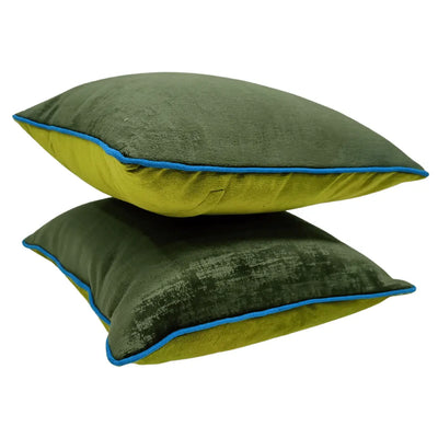 Deep Green Pillow Covers (16×16, Set of 2) - Alternate image