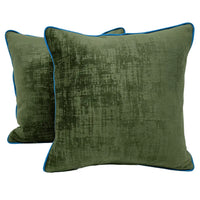 Deep Green Pillow Covers (16×16, Set of 2)