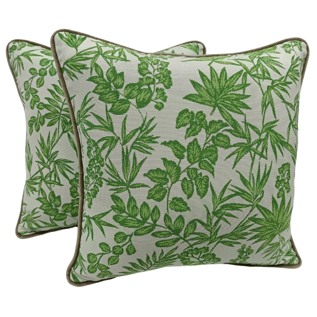 Green Outdoor Pillow Covers (16×16, Set of 2) | ZIPCushions
