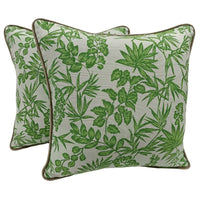 Green Outdoor Pillow Covers (16×16, Set of 2)