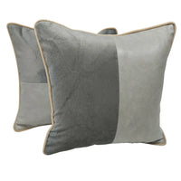 Gray Mixed-Texture Pillow Covers (16×16, Set of 2) |  ZIPCushions