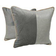 Gray Mixed-Texture Pillow Covers (16×16, Set of 2) | ZIPCushions