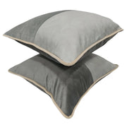 Gray Mixed-Texture Pillow Covers (16×16, Set of 2) | ZIPCushions
