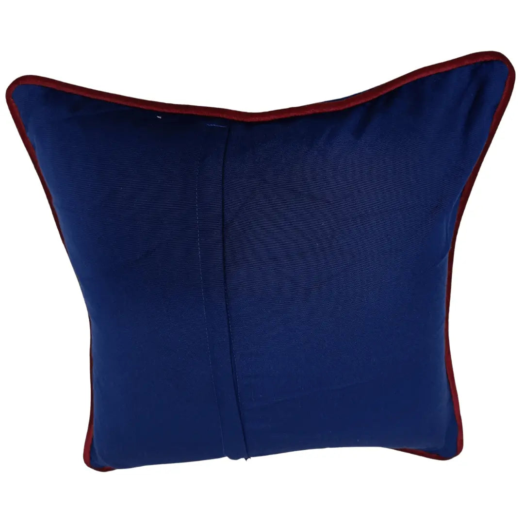 Deep Blue Mixed-Texture Pillow Covers (16×16, Set of 2) |  ZIPCushions