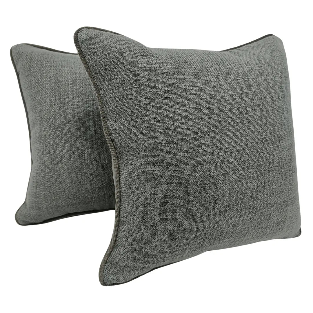 Textured Grey Weave Pillow Covers (16x16, Set of 2) | ZIPCushions