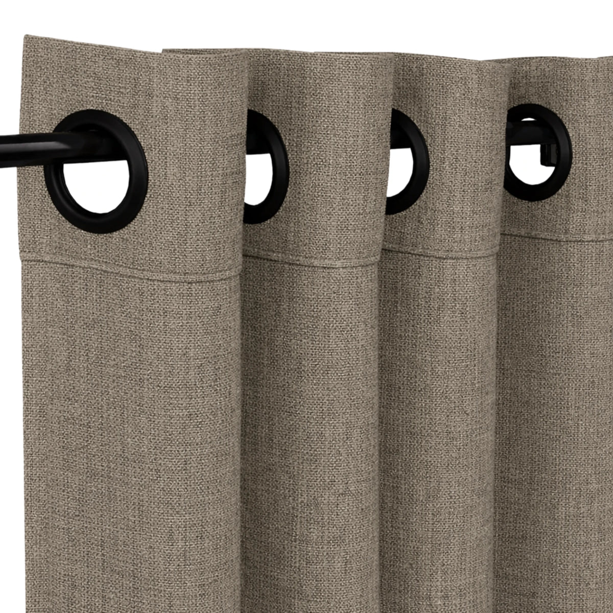 Sunbrella Natte Heather Grey Curtain - Image 8 | ZIPCushions - view 8