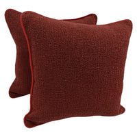 Red boucle pillow covers (16×16, Set of 2)