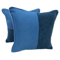 Sky blue and deep navy pillow covers (16×16, Set of 2) |  ZIPCushions