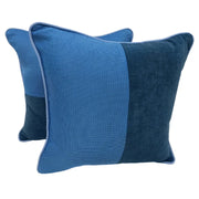 Sky blue and deep navy pillow covers (16×16, Set of 2) | ZIPCushions