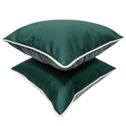 Green leather-like pillow covers (16×16, Set of 2) | ZIPCushions