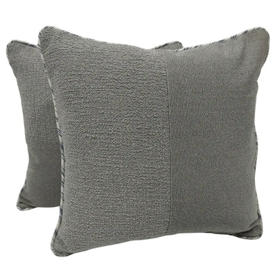 Textured gray pillow covers (16×16, Set of 2)