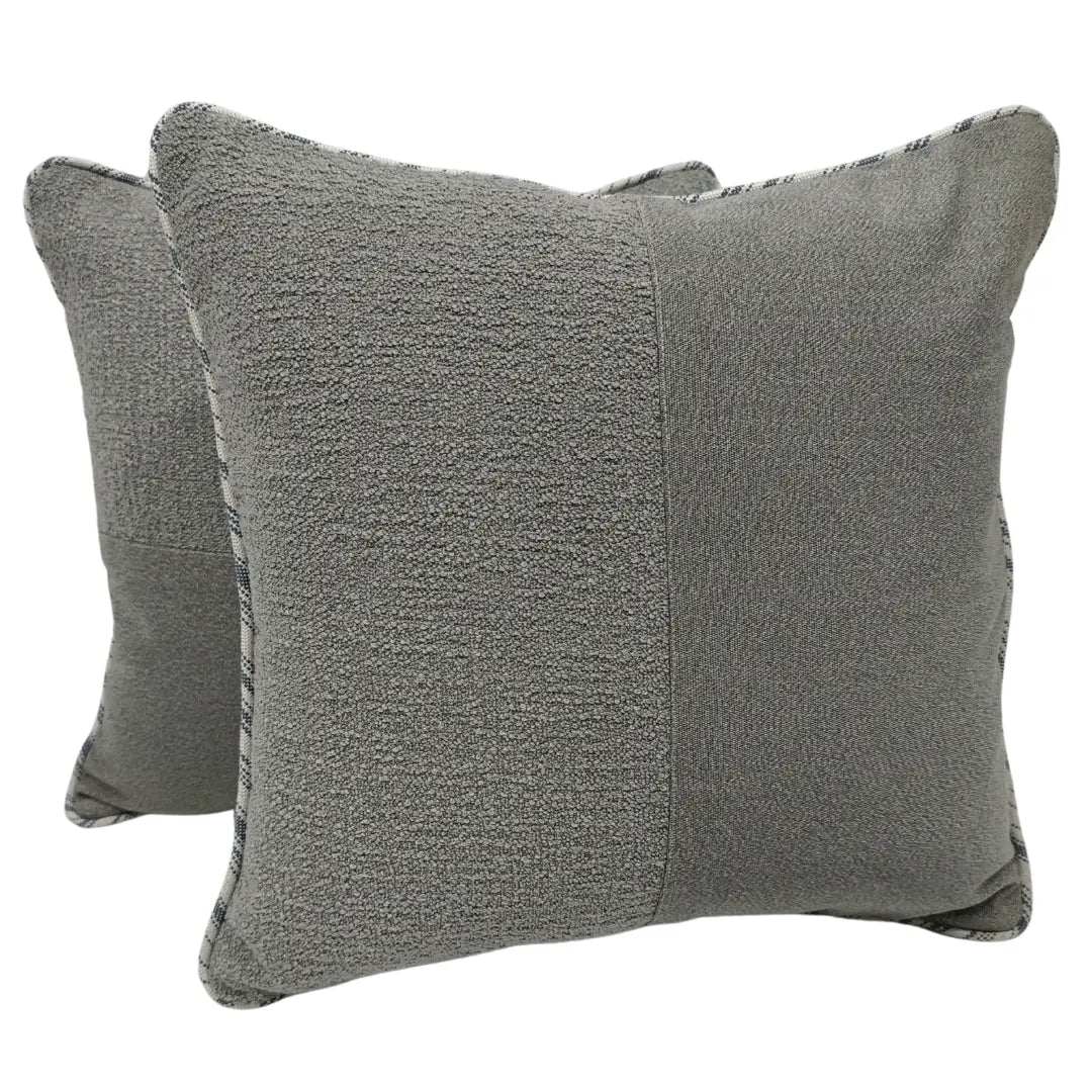 Textured gray pillow covers (16×16, Set of 2) | ZIPCushions