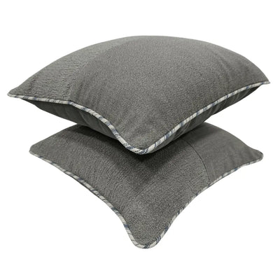 Textured gray pillow covers (16×16, Set of 2) - Alternate image