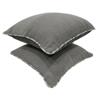 Textured gray pillow covers (16×16, Set of 2)