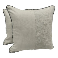 Ivory textured pillow covers (16×16, Set of 2)