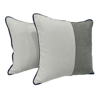 Dual Tone Bouclé & Textured Pillow Covers (18x18, Set of 2)
