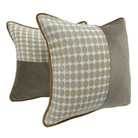 Hexa Soft Split Pillow Covers with Piping (16x16, Set of 2)