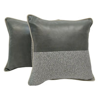 Chic Grey Two-Tone Pillow Cover (16x16, Set of 2)