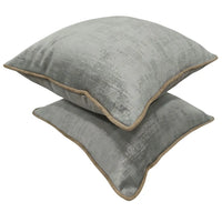 Gray textured pillow covers (16×16, Set of 2)