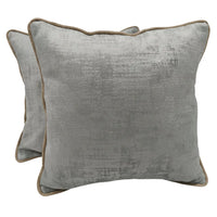 Gray textured pillow covers (16×16, Set of 2)