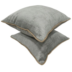 Gray textured pillow covers (16×16, Set of 2) - Hover Image