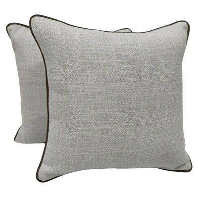 Light gray textured pillow covers (16×16, Set of 2)