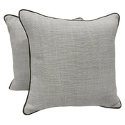 Light gray textured pillow covers (16×16, Set of 2) | ZIPCushions