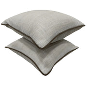 Light gray textured pillow covers (16×16, Set of 2) | ZIPCushions