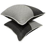 Charcoal and gray geometric pillow covers (16×16, Set of 2) | ZIPCushions